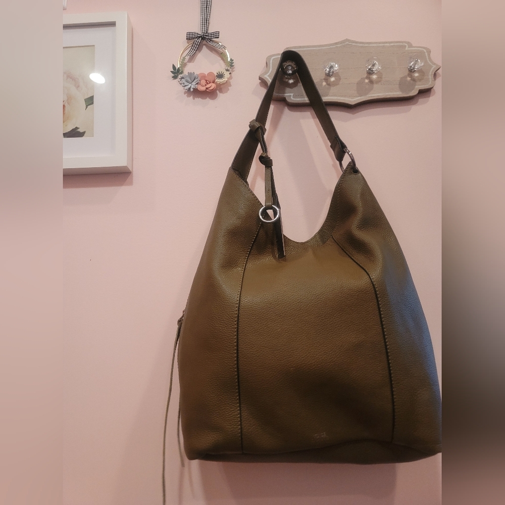 Vince Camuto Olive Leather Hobo